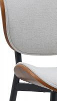 2er Set Besucherstuhl Enid Stoff  walnuss/creme 