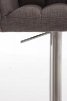 Barhocker Damaso E Stoff grau 