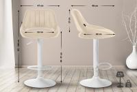 Barhocker Milet Kunstleder weiß creme Barhocker Milet Kunstleder weiß creme