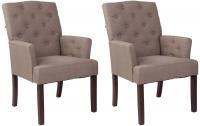 2er Set Stuhl Sugar Stoff antik taupe
