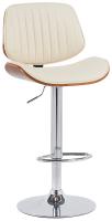 Barhocker Clawson Kunstleder chrom walnuss/creme Barhocker Clawson Kunstleder chrom walnuss/creme