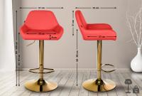 Barhocker Braga Gold Kunstleder rot Barhocker Braga Gold Kunstleder rot