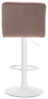 Barhocker Peru Samt weiß braun 