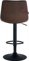 Barhocker Jerry Samt schwarz braun Barhocker Jerry Samt schwarz braun