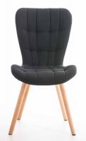 4er Set Stuhl Elda Stoff natura schwarz 4er Set Stuhl Elda Stoff natura schwarz