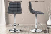 2er Set Barhocker Jerry Kunstleder chrom grau 2er Set Barhocker Jerry Kunstleder chrom grau