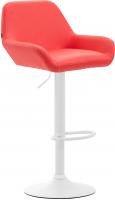 Barhocker Braga Kunstleder weiß rot Barhocker Braga Kunstleder weiß rot