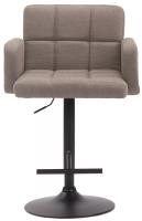 Barhocker Los Angeles, Stoff schwarz taupe Barhocker Los Angeles, Stoff schwarz taupe