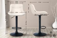 2er Set Barhocker Vonore Kunstleder schwarz creme 2er Set Barhocker Vonore Kunstleder schwarz creme