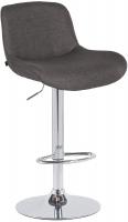 Barhocker Solon Chrom Stoff dunkelgrau 