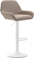 Barhocker Braga Stoff weiß taupe Barhocker Braga Stoff weiß taupe