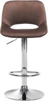 Barhocker Camden Samt chrom braun Barhocker Camden Samt chrom braun