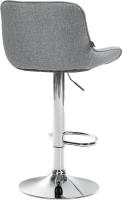 Barhocker Vonore Stoff chrom grau 
