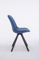 Besucherstuhl Troyes Stoff Rund walnuss (eiche) blau Besucherstuhl Troyes Stoff Rund walnuss (eiche) blau