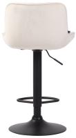 Barhocker Lentini Samt schwarz creme Barhocker Lentini Samt schwarz creme