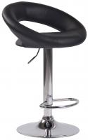 2er Set Barhocker Olinda Kunstleder chrom schwarz 