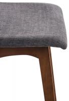 2er Set Barhocker Taunus Stoff Walnuss hellgrau 2er Set Barhocker Taunus Stoff Walnuss hellgrau