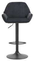2er Set Barhocker Braga Samt schwarz schwarz 