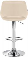 Barhocker Milet Kunstleder chrom creme Barhocker Milet Kunstleder chrom creme
