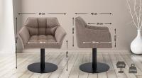 Lounger Damaso Stoff terrabraun 