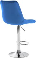 2er Set Barhocker Toni Samt chrom blau 2er Set Barhocker Toni Samt chrom blau
