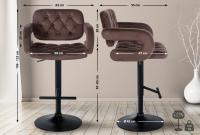 Barhocker Dublin Samt schwarz braun Barhocker Dublin Samt schwarz braun