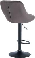 2er Set Barhocker Lazio Samt schwarz grau 2er Set Barhocker Lazio Samt schwarz grau