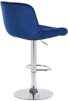 Barhocker Solon Chrom Samt blau Barhocker Solon Chrom Samt blau