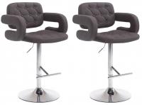 2er Set Barhocker Dublin Stoff schwarz 2er Set Barhocker Dublin Stoff schwarz