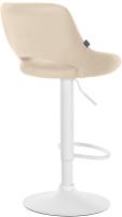 Barhocker Milet Kunstleder weiß creme Barhocker Milet Kunstleder weiß creme