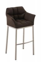 Barhocker Damaso E Stoff mit 4-Fuß Gestell braun Barhocker Damaso E Stoff mit 4-Fuß Gestell braun