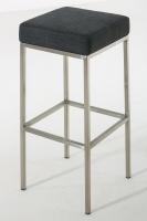 2er Set Barhocker Montreal 80 Stoff edelstahl dunkelgrau 