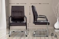 2er Set Besucherstuhl Hobart braun 