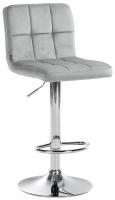 Barhocker Peru Samt chrom grau Barhocker Peru Samt chrom grau