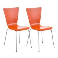 2er Set Besucherstuhl Aaron orange 2er Set Besucherstuhl Aaron orange