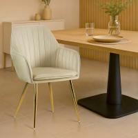 Esszimmerstuhl Cheryl Samt gold creme Esszimmerstuhl Cheryl Samt gold creme