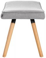 Fußhocker Garding Stoff grau 
