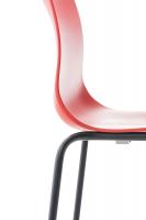 2er Set Barhocker Hoover Kunststoff 4-Fuß Gestell schwarz rot 2er Set Barhocker Hoover Kunststoff 4-Fuß Gestell schwarz rot