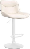 Barhocker Vonore Kunstleder weiß creme 