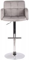 Barhocker Los Angeles Samt chrom grau 