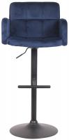 Barhocker Los Angeles Samt schwarz blau 
