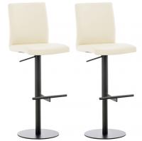 2er Set Barhocker Cadiz Kunstleder schwarz creme 2er Set Barhocker Cadiz Kunstleder schwarz creme