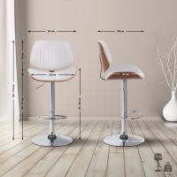 Barhocker Clawson Stoff chrom walnuss/creme Barhocker Clawson Stoff chrom walnuss/creme