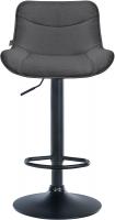 2er Set Barhocker Vonore Stoff schwarz dunkelgrau 2er Set Barhocker Vonore Stoff schwarz dunkelgrau