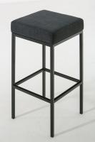 2er Set Barhocker Montreal 80 Stoff schwarz dunkelgrau 