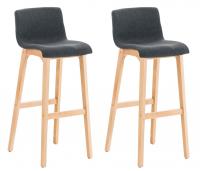 2er Set Barhocker Hoover Stoff Natura dunkelgrau 2er Set Barhocker Hoover Stoff Natura dunkelgrau