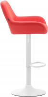 Barhocker Braga Kunstleder weiß rot Barhocker Braga Kunstleder weiß rot