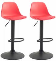 2er Set Barhocker Kiel Kunststoff schwarz rot 2er Set Barhocker Kiel Kunststoff schwarz rot