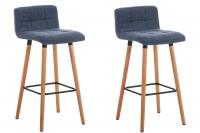 2er Set Barhocker Lincoln Stoff natura blau 2er Set Barhocker Lincoln Stoff natura blau