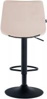 2er Set Barhocker Jerry Samt schwarz beige 